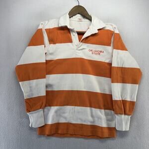 Vintage Oklahoma State Rugby Shirt Mens medium Orange Collegiate Pacific 70s USA